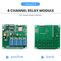 Miniatyrbild 3 av 5: ESP8266 4-kanals WIFI-relämodul ESP-12F Wifi-utvecklingskort för 5V/8-80V strömförsörjning