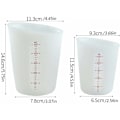 Miniatyrbild 2 av 5: Mätkopp Graderad Mätkopp Silikon Mätkopp Återanvändbar Kökskon Mjöl Mätkopp 250ML/500ML för Matlagning-