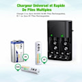 Miniatyrbild 3 av 5: Multifunktionell batteriladdare nr 5 nr 7, 9V, 1,2V laddningsbart batteri, nr 5, nr 7, nio volt laddningsbar batteriladdare