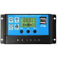 Pikkukuva 1 / 5: 30A 12/24V LCD Aurinkoenergian Säädin Akun Säädin Ohjain Kaksois-USB