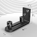 Miniatyrbillede 2 af 5: Promoveringsgulvguide Skydedørsskinner Væghængt Justerbar Kuglelejer Guide Sort - 120×50×60MM