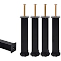 Miniatyrbillede 1 af 5: 4 stk. Metal Møbelben, Justerbar Højde 20-22 cm, Robust Sengsramme Lameller