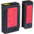 Miniatyrbilde 1 av 5: Kabeltester, nettverkslinje-lapptester RJ45 RJ11 detektorlokalisator Ethernet nettverkskabelsporer, rød-svart