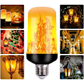 Miniatyrbilde 5 av 5: 2-pakke E27 LED Flamme Lyspærer 4 Moduser med Gravitasjonssensor Flamme Lyspære for Innendørs/Utendørs/Bar/Fest Juldekorasjon (138x65mm)