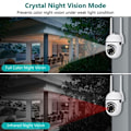 Miniatyrbillede 5 af 5: Udendørs IP Overvågningskamera WiFi 2.4 + 5G HD 1080P Zoom x4 Menneskelig Sporing Nattesyn, Sort