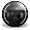 Miniatyrbillede 1 af 5: 7 tommer LED forlygter Halo Eye DRL blinklys til JK TJ CJ LJ