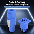 Miniatyrbillede 4 af 5: Powercon 3-polet AC-stik, han-stik NAC3FCB AC-strømstik 20A/250V til blå LED-skærm, scenelys