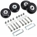 4-pack med utbytbara svängbara gummihjul för resväskor, 45 x 18 mm
