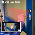 Miniatyrbild 4 av 5: Videodörrklocka med 3,5 tum LCD-skärm, 120° synfält för 14-28 mm dörrhål, smart utomhusmonitor för hemmet