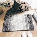 Miniatyrbillede 2 af 5: Badeværelse Tæppe Bademåtte, Blød og Fluffy Mikrofiber Brusebadsmåtte Skridsikker, Maskinvaskbar - Gradient Grå