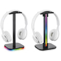 Pikkukuva 3 / 5: RGB-kuulokemikrofoni-teline Työpöydän Näyttöpidike Kuulokemikrofoni-teline LED-pohja USB-valon pistorasia Kuulokemikrofoni-teline Tukivarsi - A