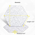 Miniatyrbillede 2 af 5: 12 stk. Akustiske Skumplader Hexagon Akustiske Paneler til Akustisk Behandling, Afskårne Kanter Fliser til Ekko Bas Isolation
