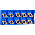 Miniatyrbillede 1 af 5: Æske med 10 stk. Rotationsindsatser Diamantform CNC Carbide Skær DCMT11T304-HM YBC251 Gevindskæring Drejeværktøj til Stålfinish til Drejebænke, Fræsning