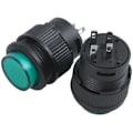 Miniatyrbilde 1 av 5: 2 stk 4 terminaler grønn LED-lampe øyeblikkelig trykknappbryter DC 3V