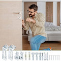 Miniatyrbillede 4 af 5: 18 Dele Skydedørs Reparationskit Foldbar Skydedørs Hardware Kit, Skabsskydedør, Opbevaringsfoldbar Dør Hardware Kit og Dør