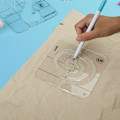 Miniatyrbillede 4 af 5: DIY Akryl Sy- og Quilter lineal Hult-formet sykit Quiltemønster B, Sunny