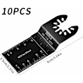 Miniatyrbilde 2 av 5: 10 stk Oscillerende Sagblad, Oscillerende Sagblad Universal Karbonstål, Oscillerende Multiverktøy Sagblad for Kapping av Tre, Plast, 34 mm