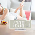 Miniatyrbild 3 av 5: Digital Projektionsväckarklocka LED Elektronisk Väckarklocka med Projektionstidsprojektor Sovrum Sängbord Tyst Klocka