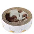 Miniatyrbild 2 av 5: Rund kattklösbräda i kartong, klösbräda för katter, hållbar klösbräda, katt leksak, möbelskydd, G-klösbräda