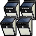 Miniatyrbilde 1 av 5: Solcelled Utendørs Lys, Bevegelsessensor Solcellelys Utendørs, 3 Moduser [4 Pakker 144 LEDer] Vanntett Trådløst Solcellelys Utendørs Vegglampe