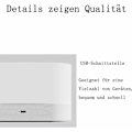Miniatyrbillede 3 af 5: Aroma Diffuser til Æteriske Olier, Flammeeffekt Aroma Diffuser, Luftfugter med 2 Lysstyrke Natlys, Vandløs Automatisk Afbrydelse, USB