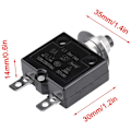Miniatyrbillede 5 af 5: Sikringsautomat 5A 8A 10A 15A 18A 20A 30A Valgfri Nulstilling Termisk Afbryder, 125-250V AC 50V DC Overstrømsbeskyttelse Trykknap Sikringsautomat(