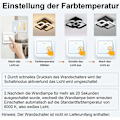 Miniatyrbillede 3 af 5: Moderne Loftlampe 3000k-6000k Justerbar Lysarmatur til Spisestue, Køkken, Soveværelse, Gang, Kontor (Sort)