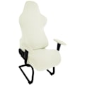 Miniatyrbillede 1 af 5: Spilestuestolbetræk, Ergonomisk og Elastisk, Strækbar, til Kontorcomputer, Computerspilstol, Kontorstol (Elfenbensfarvet)