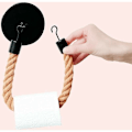 Miniatyrbillede 4 af 5: Toiletpapirholder, Toilet Rulleholder med Telefonhylde, 304 Rustfrit Stål, Ingen Boring Vægmontering til Badeværelse (Linen)