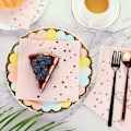 Miniatyrbild 3 av 5: Roséguld Födelsedagsservetter, 32 st Happy Birthday Rosa Servetter för Fest, Högkvalitativa Bordsprydnader Roséguld Papperservetter för Flickors Födelsedag