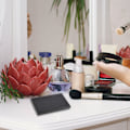 Miniatyrbild 5 av 5: 36 fack örhänge display box ring förvaring transparent display showcase case organizer hållare svart