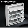 Miniatyrbillede 3 af 4: 100mm Ventilationsgitter i stål, Udvendig udluftningsgitter med rustfrie klapper