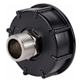 Miniatyrbillede 3 af 5: IBC S60X6 Vandtankadapter Grov Gevind med Slangetilslutning Rustfrit Stål Ventil Tud Tilbehør (3/4\" Ydre Gevind)
