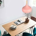 Miniatyrbilde 2 av 5: Hengende lampe i retro-stil, 24 cm, moderne skandinavisk design, dråpeformet taklampe, E27, metall og tre, pendellampe for soverom, spisestue