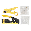 Miniatyrbilde 1 av 5: EZ Cat7 RJ45 Crimper Kit Nettverksverktøy Tang med Cat6 RJ45-kontakt og RJ45-hette for RJ12 Cat5 Cat6 8P Crimper