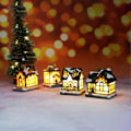 Miniatyrbillede 4 af 5: Julelys Kunstharpiks Miniature Hus Møbler Led Hus Dekorere Kreative Julegaver Belysning Fest Hjem Indretning-D