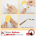 Miniatyrbillede 3 af 5: Brusekraber i guld rustfrit stål til badeværelse, bred bruseglaskraber [9,8''], silikone i høj kvalitet, brusebad med holder uden boring