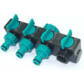 Miniatyrbillede 5 af 5: Udendørs hane 4-vejs haveslangehane adapter, 4-vejs slangedeler, 4-vejs slangeforbindelse til havevanding (blå)