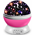 Miniatyrbillede 1 af 4: Stjernehimmel Projektor Natlys, Babylys 360° Rotation LED Stjernelys Lampe Stjernehimmel Projektor med 8 Farvede Lys Projektion, Perfekt Gave til