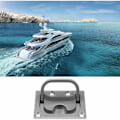 Miniatyrbillede 4 af 5: 2 Flush Bådsluseluger i Rustfrit Stål Marinegreb Forsænket Bådsluseluge Flush Trækgreb med 8 Skruer til Skab Locker Marine Yacht Båd-