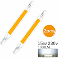Miniatyrbillede 2 af 5: R7S LED Pære 118mm 15W Lineær Halogen Pære 2 stk. R7S LED Pære Pærer Dobbelt Endet Spotlight Pærer J118 Spotlight til Have Garage Landskab Have (c
