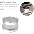 Miniatyrbillede 5 af 5: Aluminiumlegerings Drejelig Modtagelig Loop Kaffe Pulver Dosering Ring 54mm til 8 Serie Maskiner