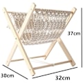 Miniatyrbild 2 av 5: Boho tidningsställ, dekorativt macramé tidningsställ, förvaringskorg för servetter, bohemisk rustik dekoration