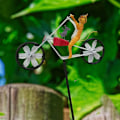 Miniatyrbillede 5 af 5: Vintage cykel vindmølle, metalpar roterende kunst, kat og mus, vejrhaner med rustfrit stål, guldsmed