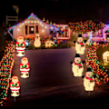 Miniatyrbilde 3 av 5: Utendørs Julehage Lys Santa Formet Landskapssti Lys Julelys Dekorasjon for Hage, Patio, Veranda 1 stk