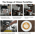 Pikkukuva 3 / 4: Pohjaton portafilter 54mm Breville Barista -sarjalle ja espressolle