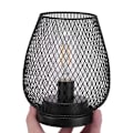 Miniatyrbilde 1 av 5: Metallbur Bordlampe, Trådløs Accentlampe med LED-pære Sengelampe Batterilys for Bryllup Hage (Eggform)
