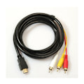 Miniatyrbilde 1 av 5: HDMI RCA 3-kabel HDMI til RCA-konverteradapterkabel Enveis transmisjonssenderledning fra HDMI 1,5 m RCA