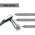 Miniatyrbilde 3 av 4: 4 stk. adaptersett for skralleadapter, adapter for skralle 1/2\" til 3/8\", 3/8\" til 1/2\", 1/4\" til 3/8\", 3/8\" til 1/4\" reduserende adaptere for stikkontakter og bits