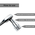 Miniatyrbillede 3 af 4: 4 stk. Ratchet Adapter Adapter Sæt Stik Adapter Ratchet 1/2\" til 3/8\",3/8\" til 1/2\",1/4\" til 3/8\",3/8\" til 1/4 \"Reducerende Adaptere til Stikdåser og Bits